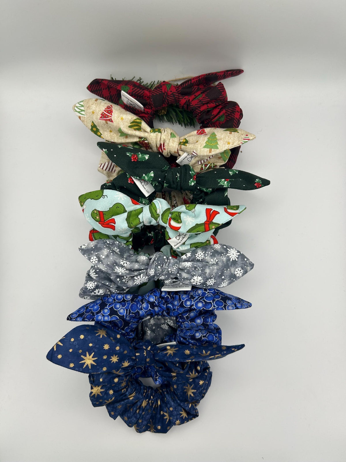 Winter Fabric Scrunchies| Cotton Accessories in festive and classic prints