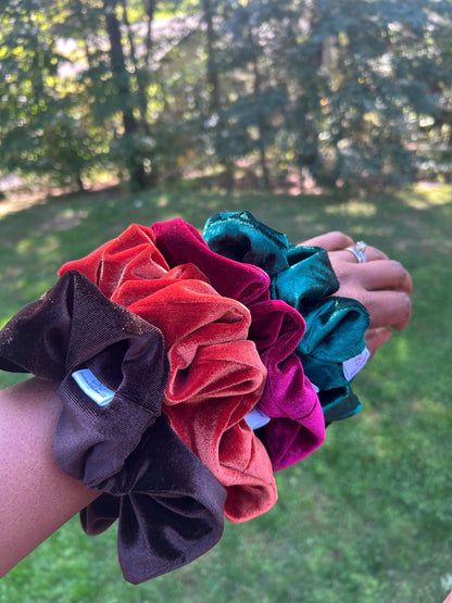 Handmade Velvet Scrunchies | Regular & XL Sizes for Thick Hair