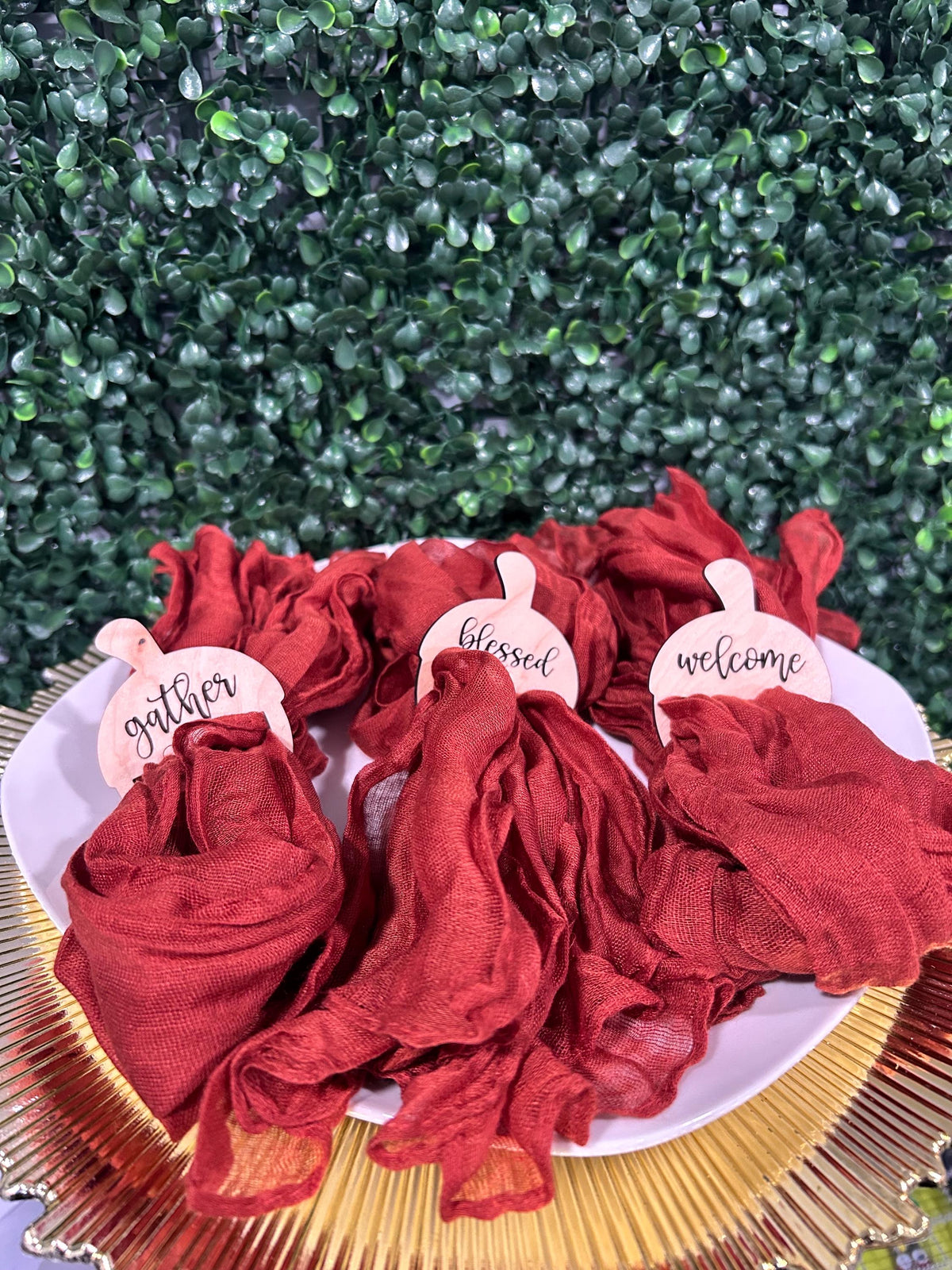 Acorn Napkin Rings| Wooden Thanksgiving Napkin Ring Holders| Fall Table Decor| Laser Cut Engraved