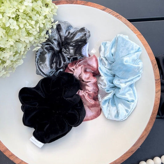 Velvet Hair Scrunchies, Regular Size