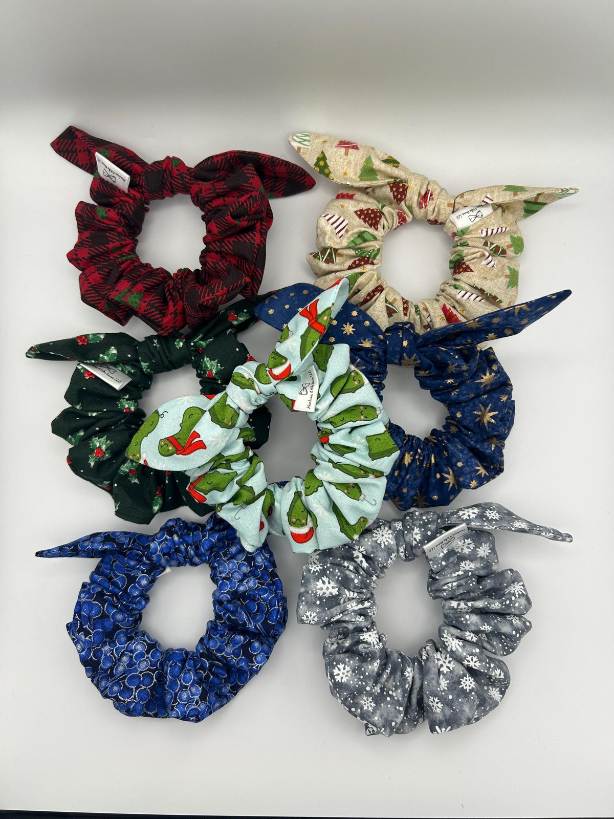 Winter Fabric Scrunchies| Cotton Accessories in festive and classic prints