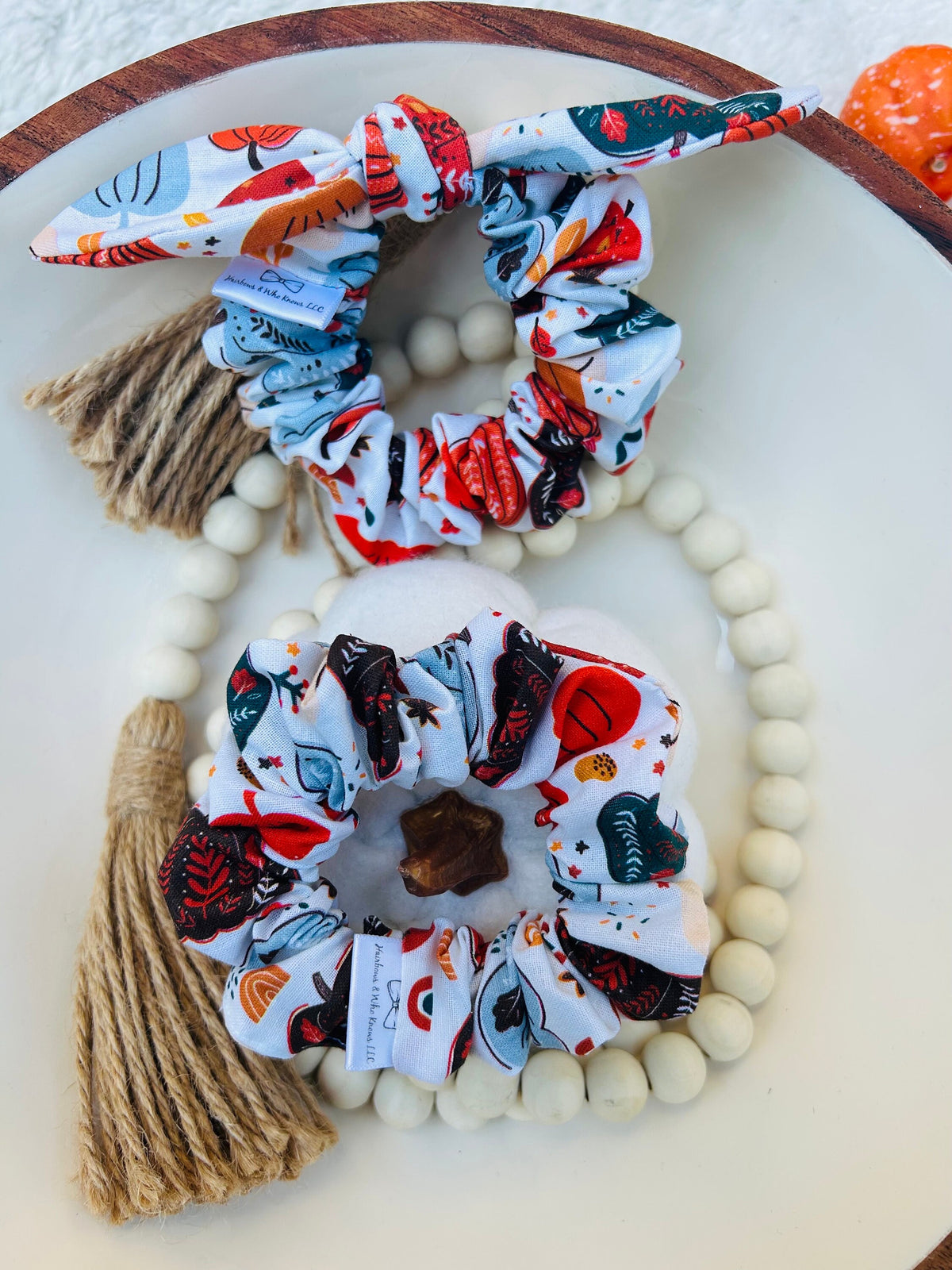 Fall Scrunchies with Removable Bow