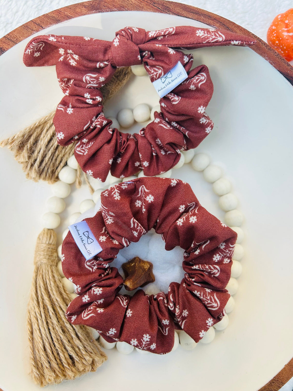 Fall Scrunchies with Removable Bow