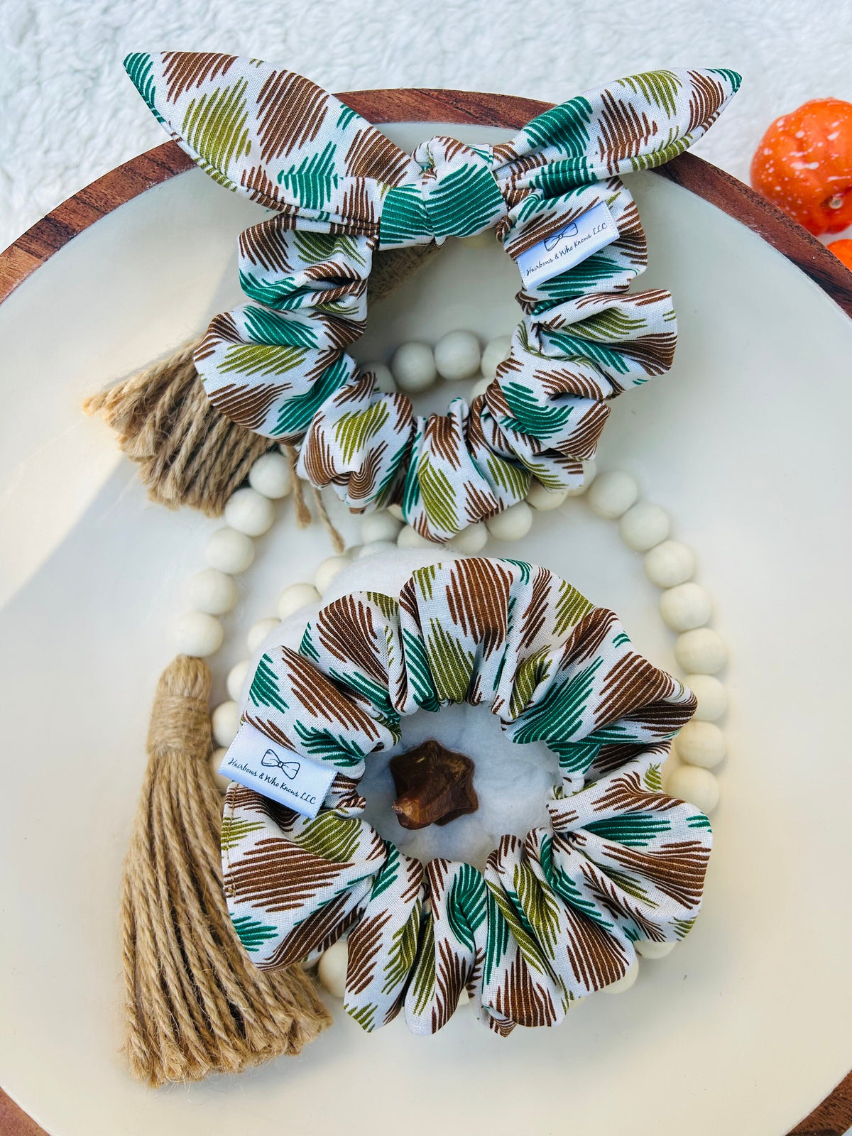 Fall Scrunchies with Removable Bow